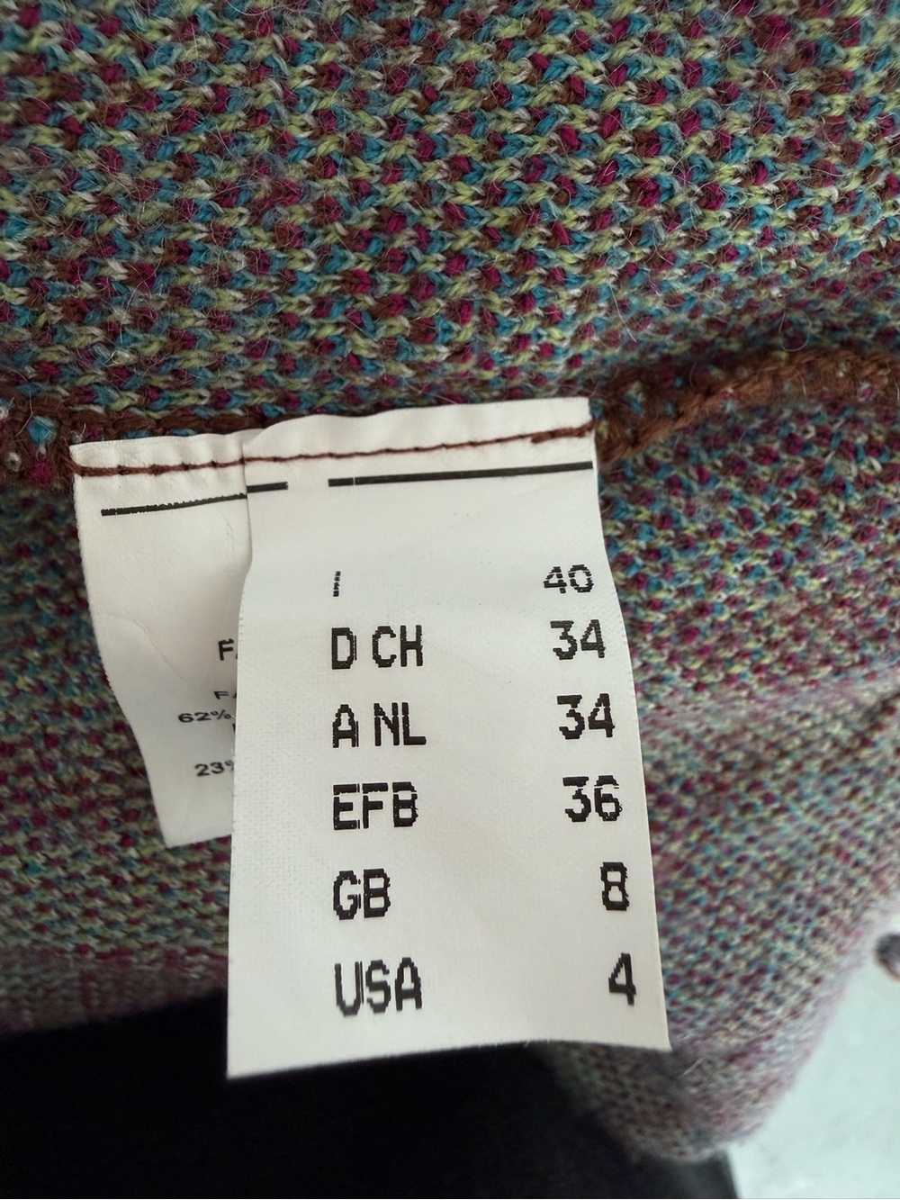 Missoni Multicolor Floral Wool Blend Knit Coat Size 4 Made in Italy 8794 - Picture 10 of 15